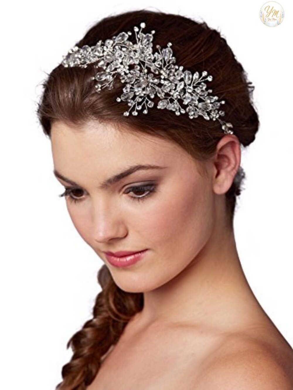 Crystal Spray Bridal Headpiece Hair Vine Wedding Hairband Glam